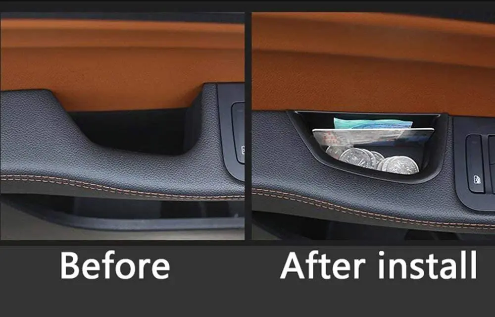 Автомобильный ящик для хранения на входную дверь черный лоток с нескользящим