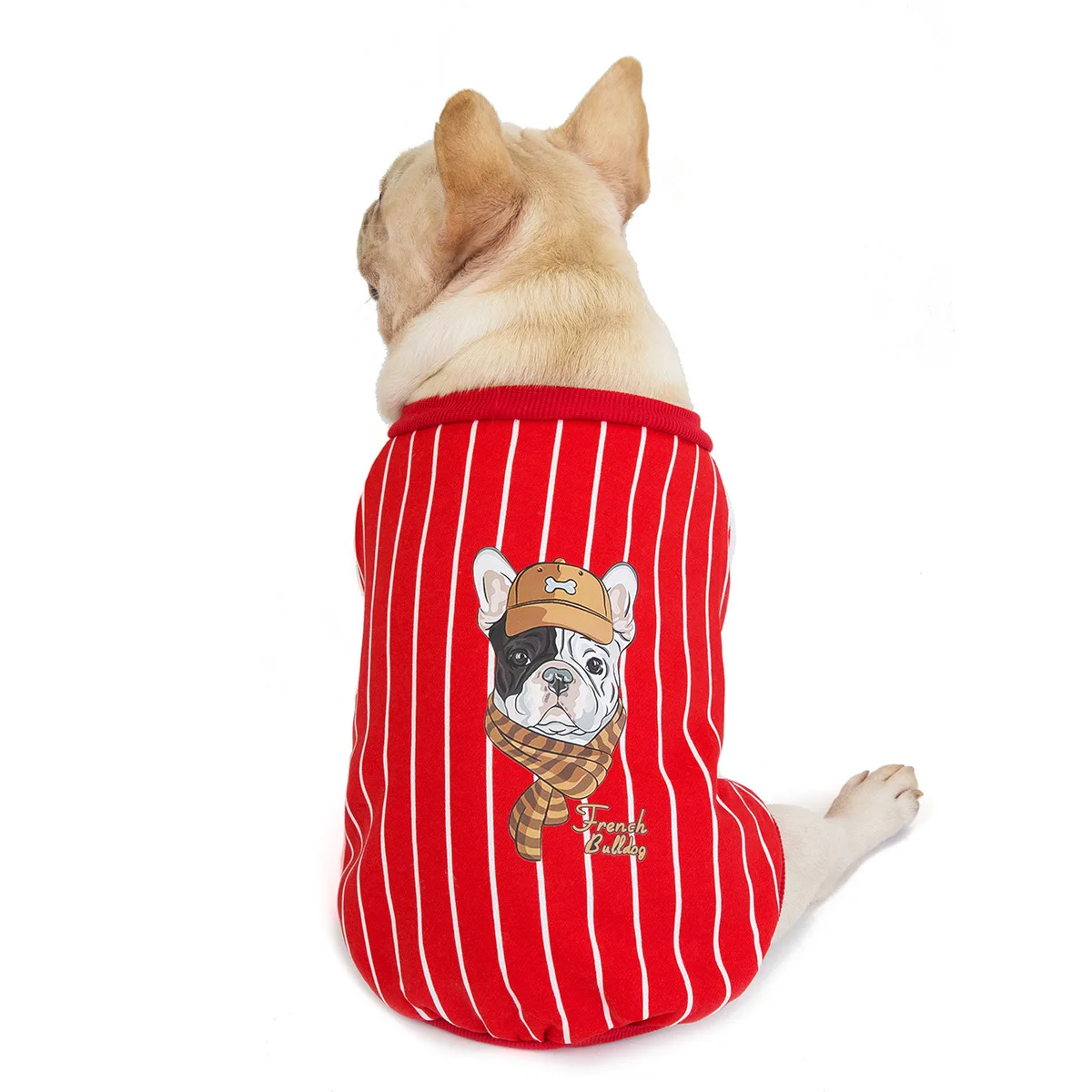 Bulldog French Love  Luxury Dog Clothes Dogs Jacket Cartoon Dog Sweater French Bulldog Clothes Dog Stuff