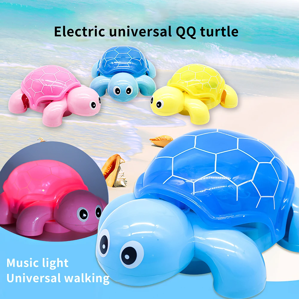 

Stresses Reliever Toy Universal Electric Music Crawling Baby Turtles Children Lectual Toys Plastic Electronic Battery Operated