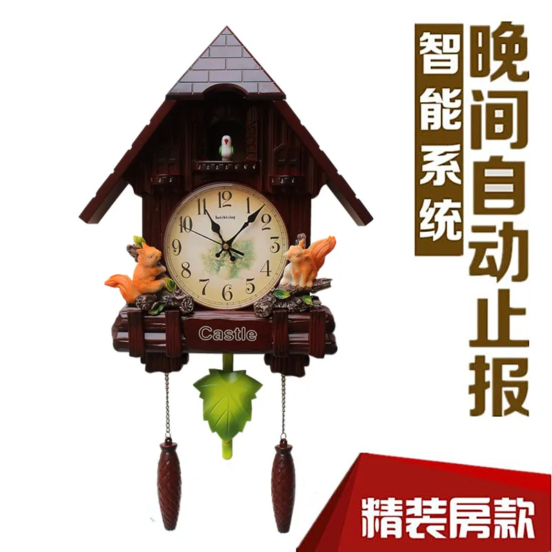 Креативный музыкальная шкатулка настенные часы с кукушкой 3d Ретро потертый шик