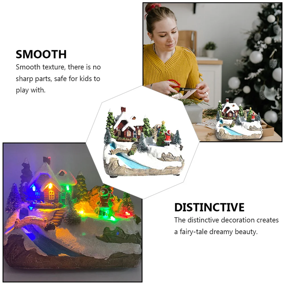 

1pc Christmas Luminous Adornment House Ornament Decorative Table Crafts