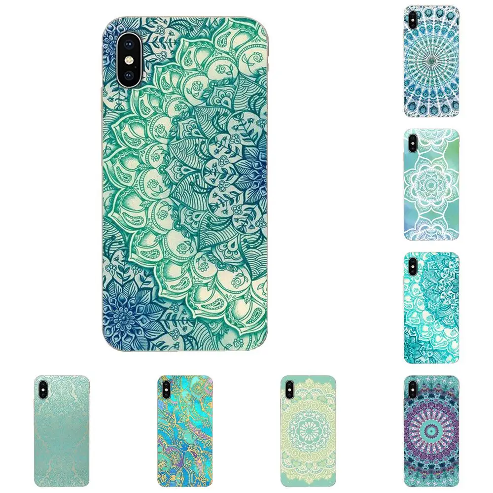 Сапфировое Нефритовое витражное стекло мандалы для Galaxy Alpha Note 10 Pro A10 A20 A20E A30 A40 A50 A60