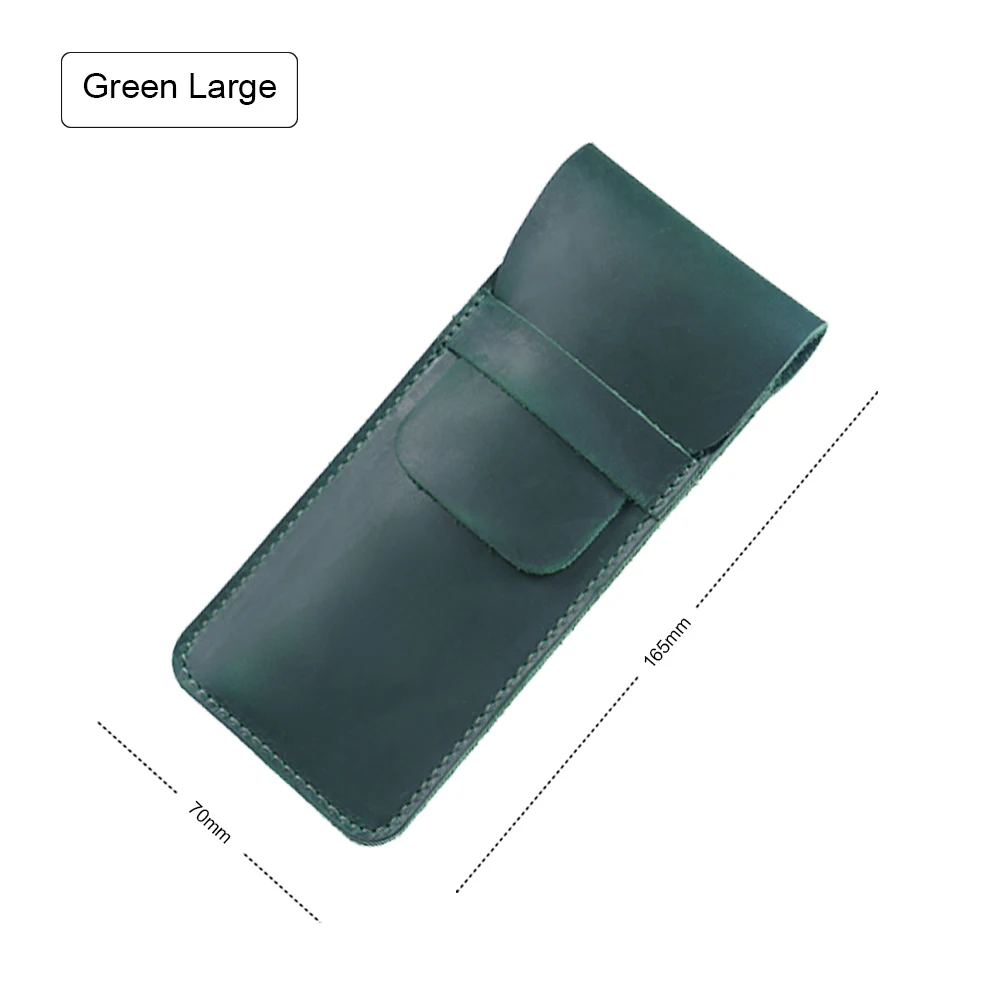 Green Large Ручная работа, натуральная кожа, сумка-карандаш из воловьей кожи, винтажный Ретро стиль, аксессуары для путешествий, журнал - Цвет: Green Large
