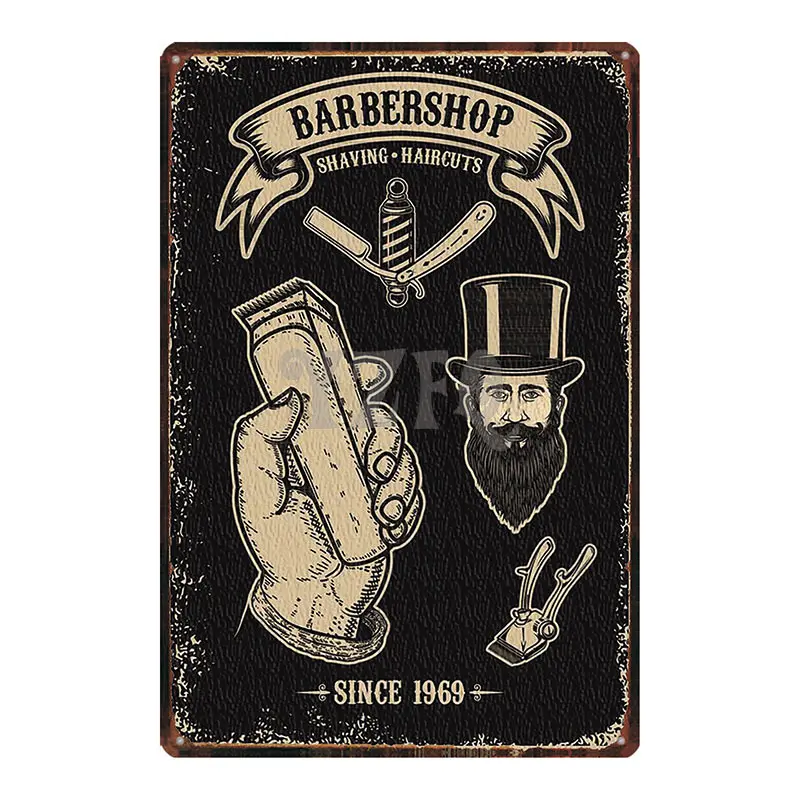 Barber Shop Customer Parking Only Metal Sign Shabby Chic Wall Home Art Bar Decoration 30X20CM DU-3071 | Дом и сад