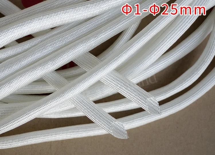 Трубка из стекловолокна 20 мм высокотемпературная химического плетеная втулка