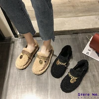 elegant moccasin shoes women 2019 fashion womens casual female sneakers slip on flats autumn loafers fur round toe moccasins