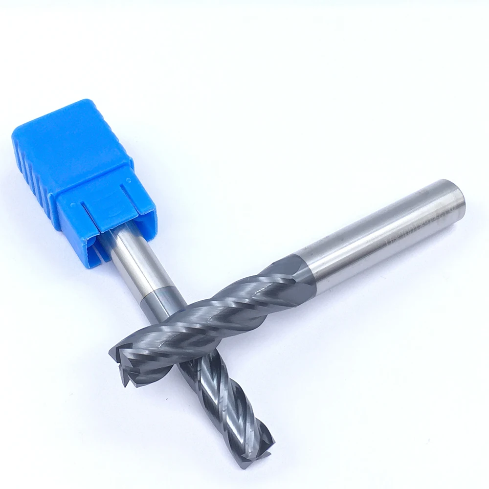 Концевая фреза 1 шт. HRC50 с 4 канавками D12X45X100L плоским дном и четырьмя лезвиями