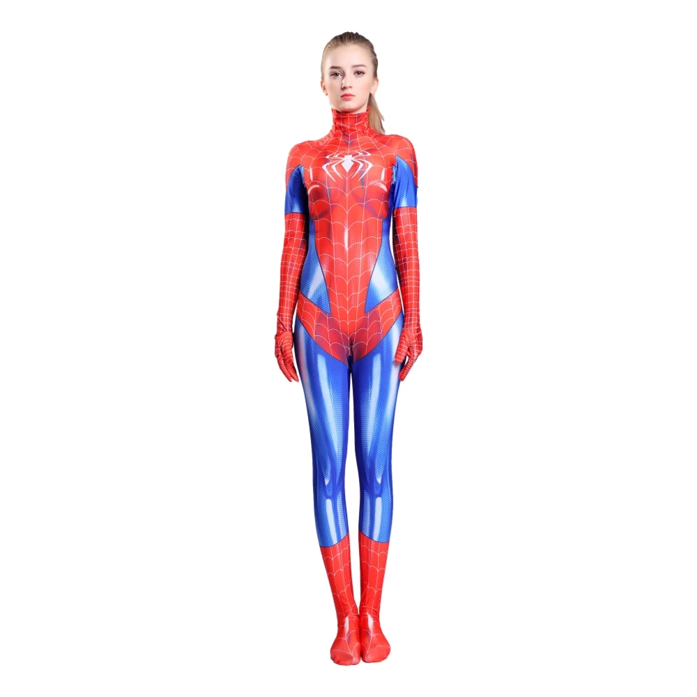 Женский трико с человеком пауком костюм супергероя сексуальный из аниме