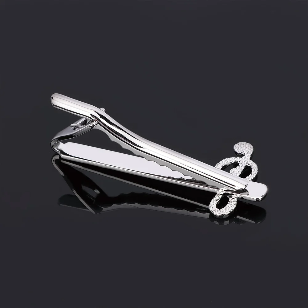 Винтажные Зажимы для галстука с музыкальными Нотками Модные Серебряные пианино