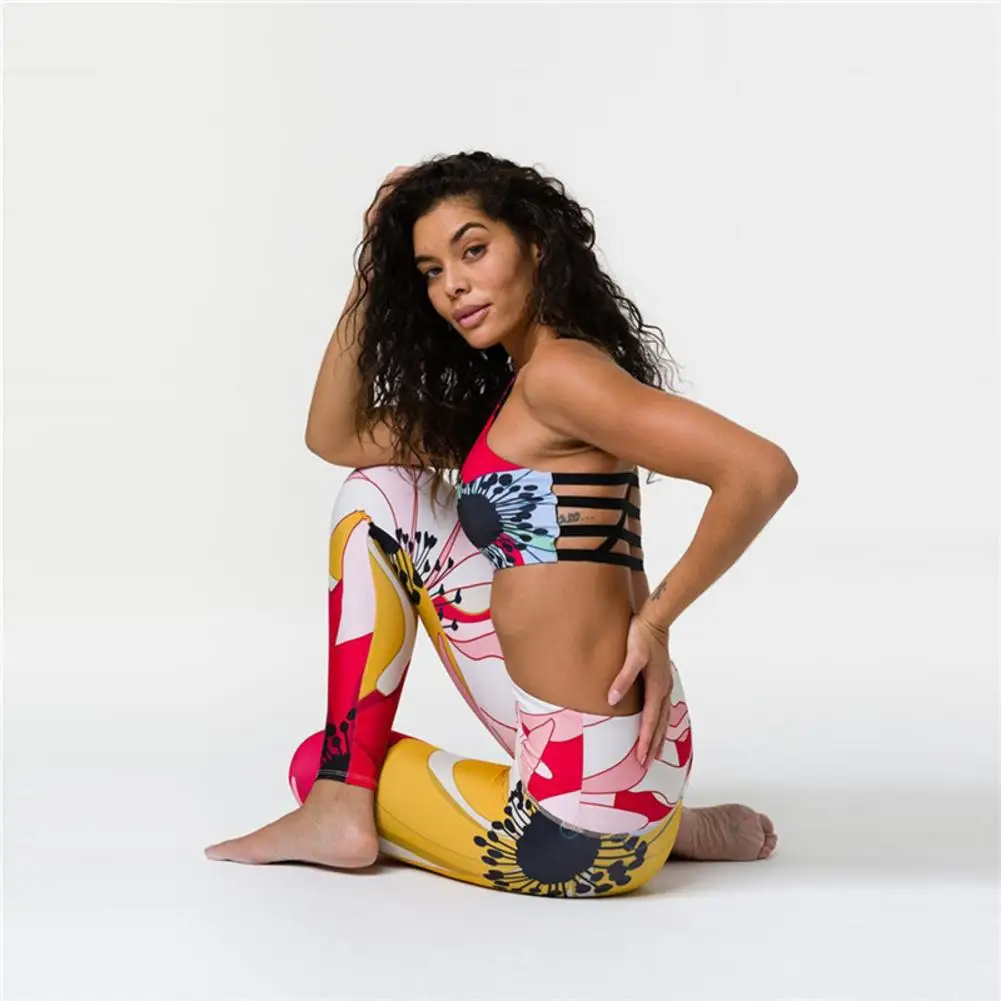 Комплекты для йоги женская спортивная одежда костюм фитнеса женщин занятий