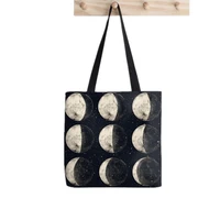 2021 moon cycle tote bag printed tote bag women harajuku shopper handbag girl shoulder shopping bag lady canvas bag