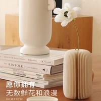 new accordion vase collapsable kraft paper vase folding paper floral organ green wood creative design environmental furniture