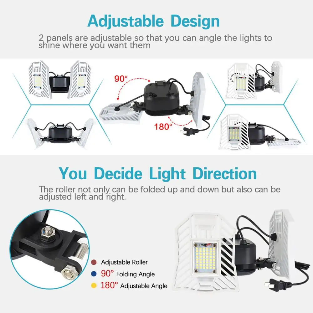 40 Вт светодиодный свет работы 6000LM IP65 Водонепроницаемый поворотный три LED SMD лампа