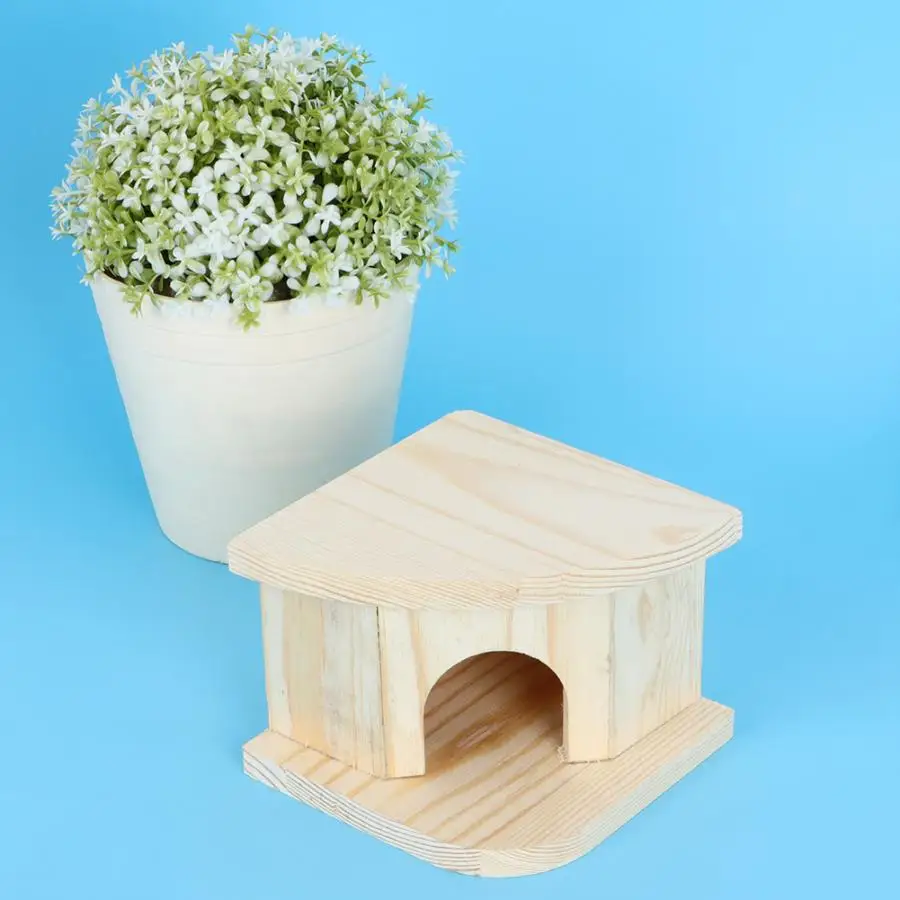 Хомяк мини игрушечный деревянный дом милая форма для маленького питомца