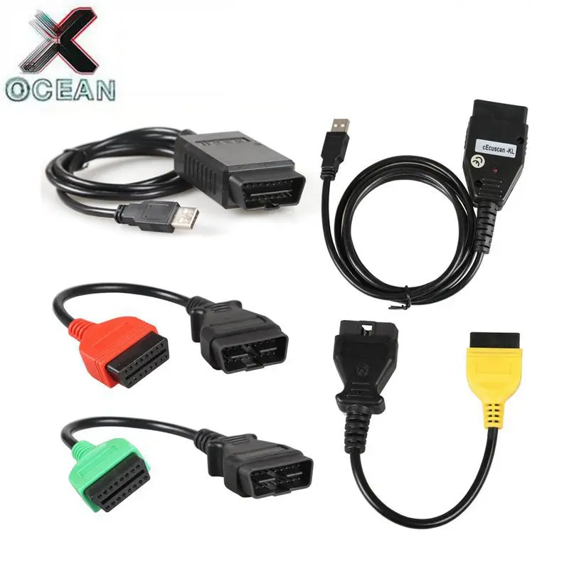 Диагностический кабель OBD2 для Fiat ECU Scan MultiECUScan адаптер FiatECUScan / Alfa Romeo Lancia|Кабели и