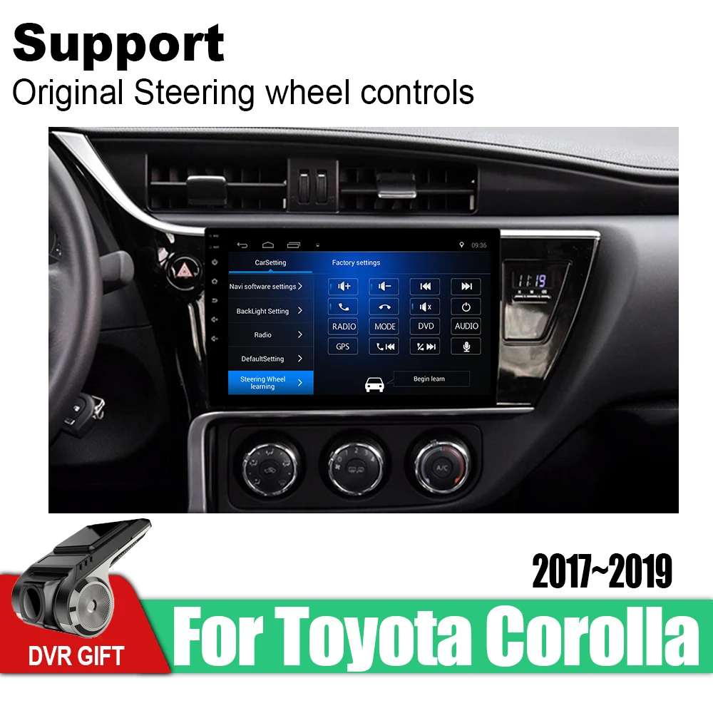 Автомобильный мультимедийный GPS навигатор Android для Toyota Corolla 2017 2018 2019 vedio стерео
