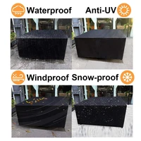 Black Outdoor Sofa Cover Patio Garden Furniture Waterproof Covers Rain Snow Chair covers for Sofa Table Chair Dust Proof Cover