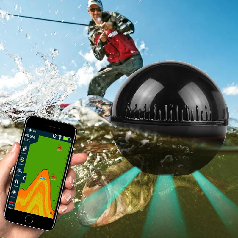 Эхолот-рыболокатор Erchang портативный беспроводной с поддержкой Bluetooth и IOS Android |