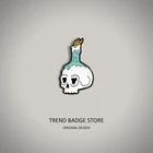 Модная женская одежда, очки, Череп, голова, ожоги, свеча, индивидуальный значок, эмалированная этикетка, булавки, аксессуары для одежды