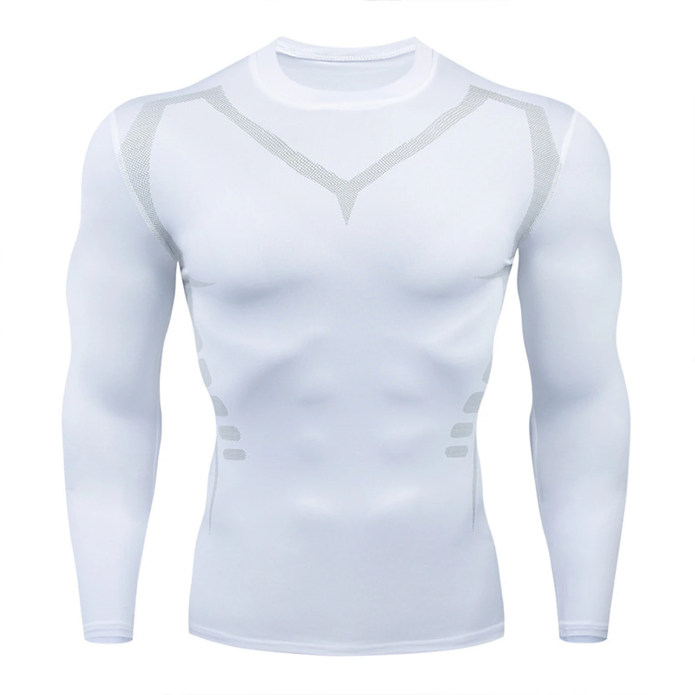 Облегающие мужские футболки Rashguard с длинным рукавом компрессионные