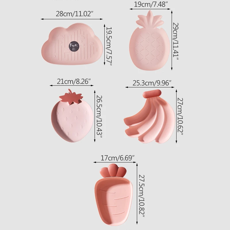 

Fruit Plate Nordic Style Solid Color Fruit Plate Snack Plate Snack Plate Home Fruit Fruit Plate Divided Dried Fruit Plate