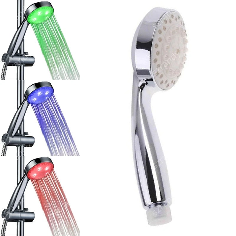 Пластиковая светодиодная ручная Лейка для душа|color shower|led color showershower shower |