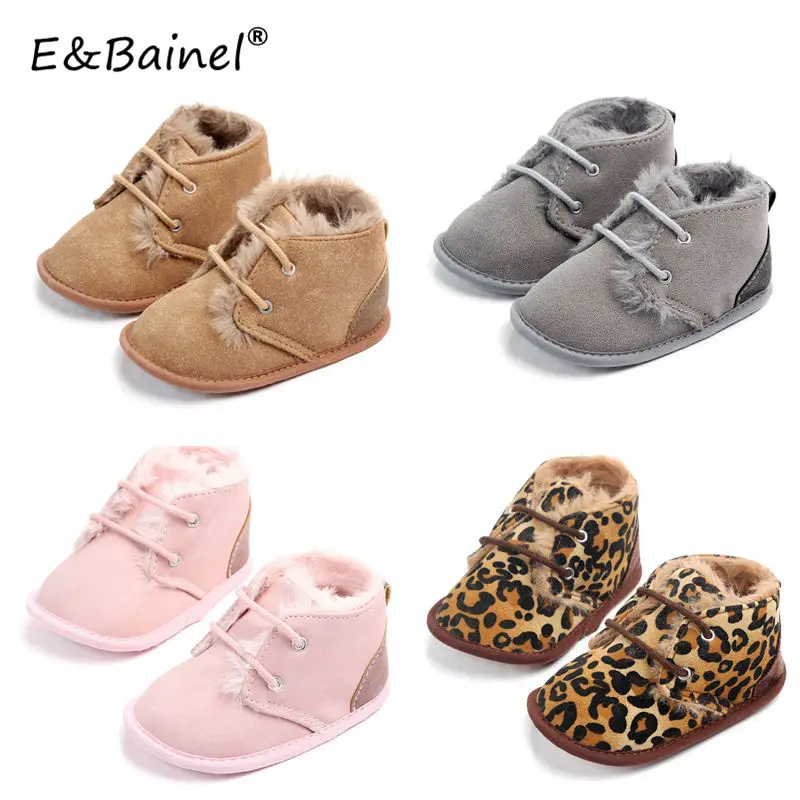 E & Bainel зимние детские пинетки теплая обувь для младенцев мягкая подошва из