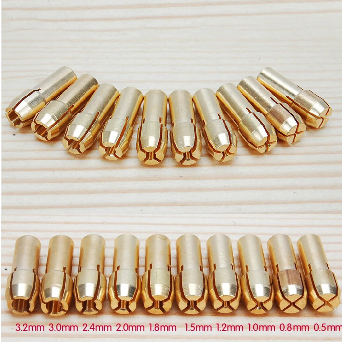 

10xBRASS DRILL CHUCK COLLET BIT 4.8mm Shank FOR DREMEL ROTARY TOOL 0.5-3.2mm R20