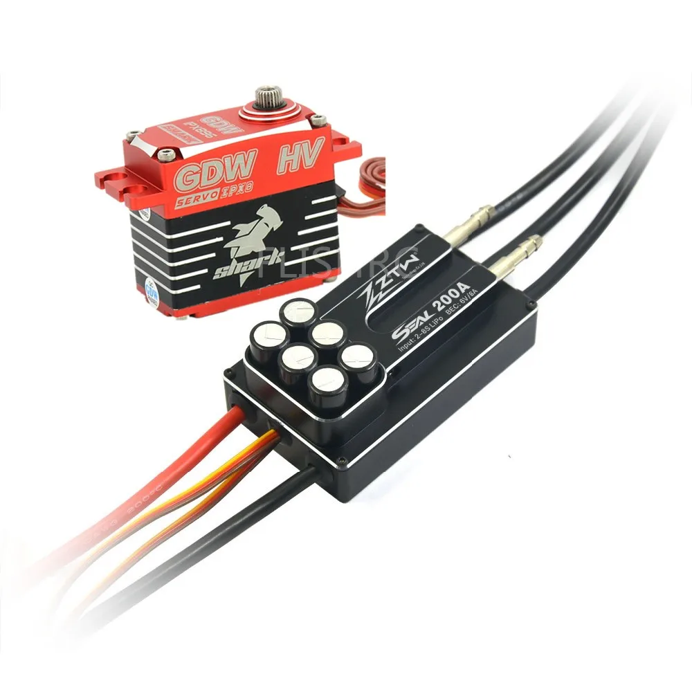 GDW Shark IPX896 сервопривод и ZTW уплотнение 200A SBEC 8A 8S бесщеточный ESC Отличная