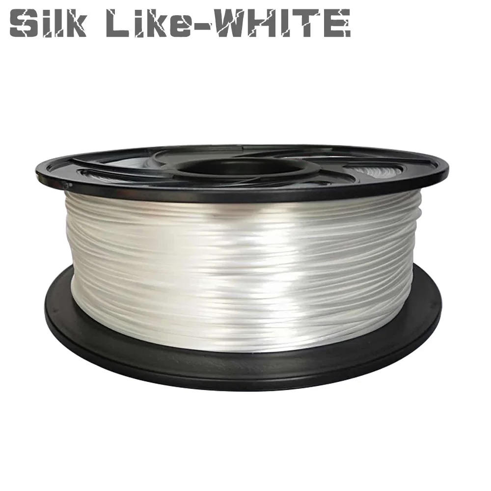 New-Silk-Like-White Нить для 3d принтера CREOZONE 1,75 мм 1 кг PLA ABS Нейлон Дерево TPU PETG Carbon ASA PP PC 3D пластиковая печатная нить из России - Цвет: New-Silk-Like-White