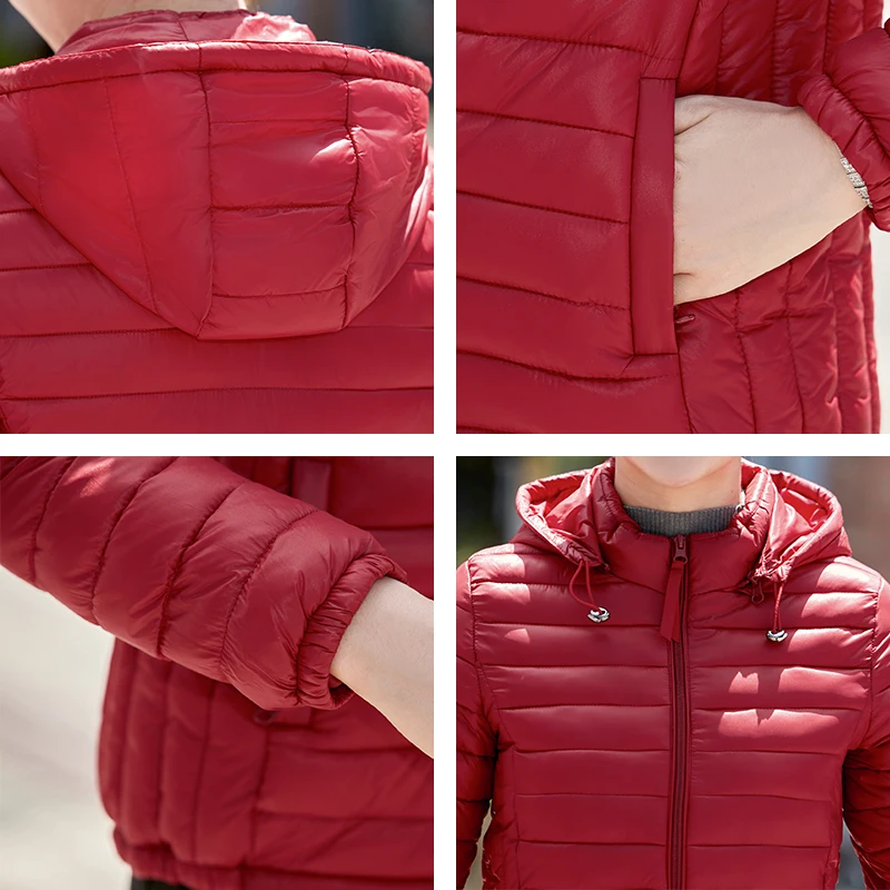 

Winter Solid Jacket For Women Plus Size Thicken Hooded Parkas 2020 Office Ladies Outwear Slim Cotton Padded Chaqueta Mujer