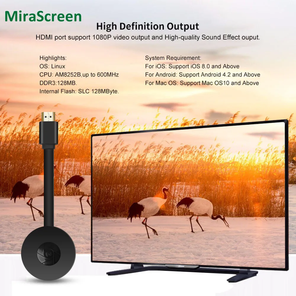 Беспроводная ТВ-флешка G2 приемник дисплея зеркальный экран для Miracast HD TV