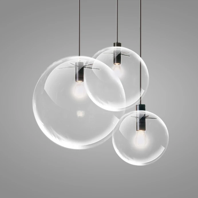 led e27 Nordic Iron Glass Bubble Minimalism LED Lamp LED Light.Pendant Lights.Pendant Lamp.Pendant light For Dinning Room Foyer