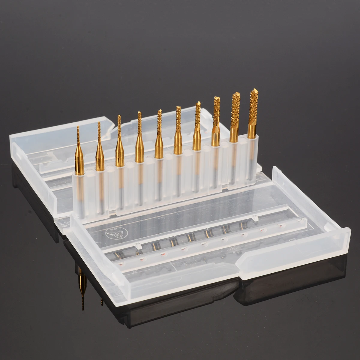 10 шт./компл. 0 8 3 175 мм PCB сверла с титановым покрытием 1/8 &quotЧПУ Концевая мельница