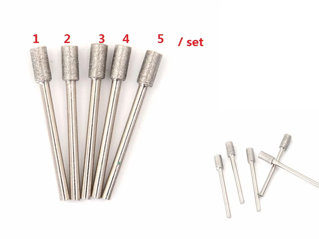 

5PCS Sharpener Diamond Chainsaw Burr Stone File Chain Saw Sharpening Parts for Grinding Mold Processing Garden Tools