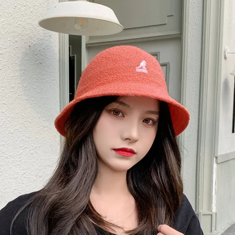 

2020 New Autumn and Winter New Knitted Famous Brand Kangaroo Fisherman Hat Hat Female Fashion Solid Color Wild Painter Hat Wool