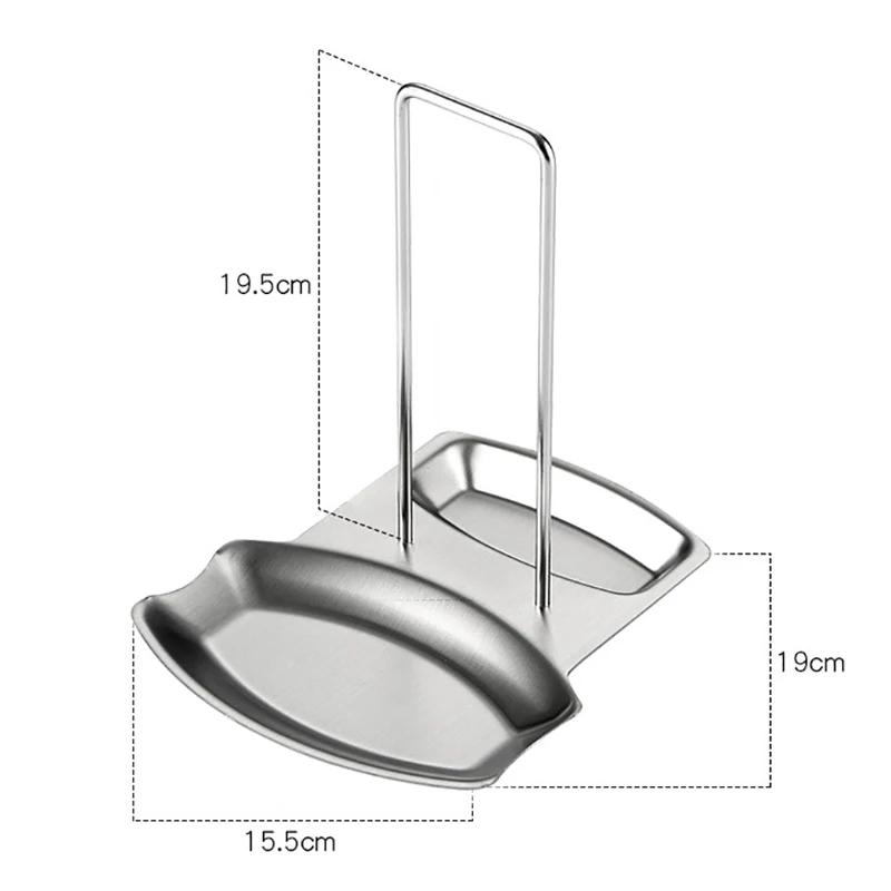 

Spoon Rest and Pot Lid Holder, Stainless Steel Pan Pot Cover Lid Rack Shelf Stand Holder Spoon Holder Utensil Rest Stove