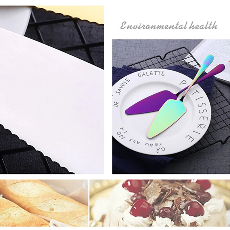 Stainless Steel Cake Shovel Creative Pizza Fruit Fork Butter Knife Cheese Two Teeth Dessert Baking Tool | Дом и сад