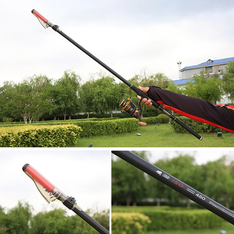 

2019 Portable Rock 3.6m 4.5m 5.4m 6.3m 7.2m Carp rod Telescopic Sea Fishing Rod Spinning rod carbon fiber Ultralight hard