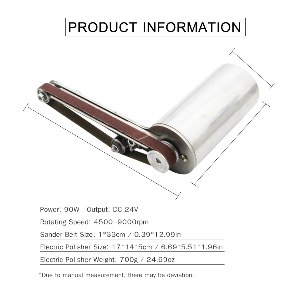 Миниатюрная полировальная машина Электрический ленточный шлифовальный станок 24