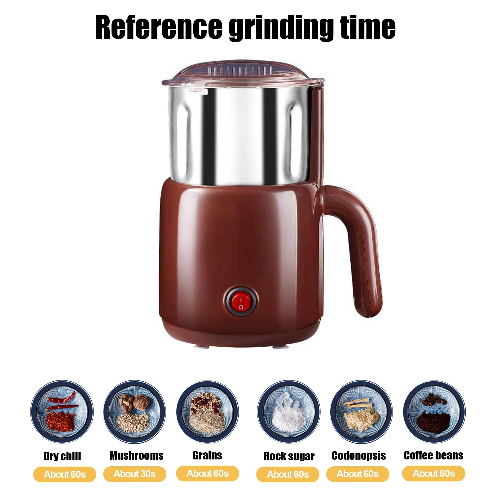 Bestellen Electric Grain Grinder Multi-function Safe Herb Grinder Super Fine Powder Machine Small Dry Ground Coffee Beans Grinder
