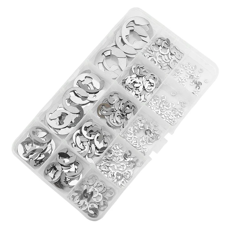 290 шт./компл. E клип Circlip комплект шайб в ассортименте нержавеющая сталь 1 2-15 мм