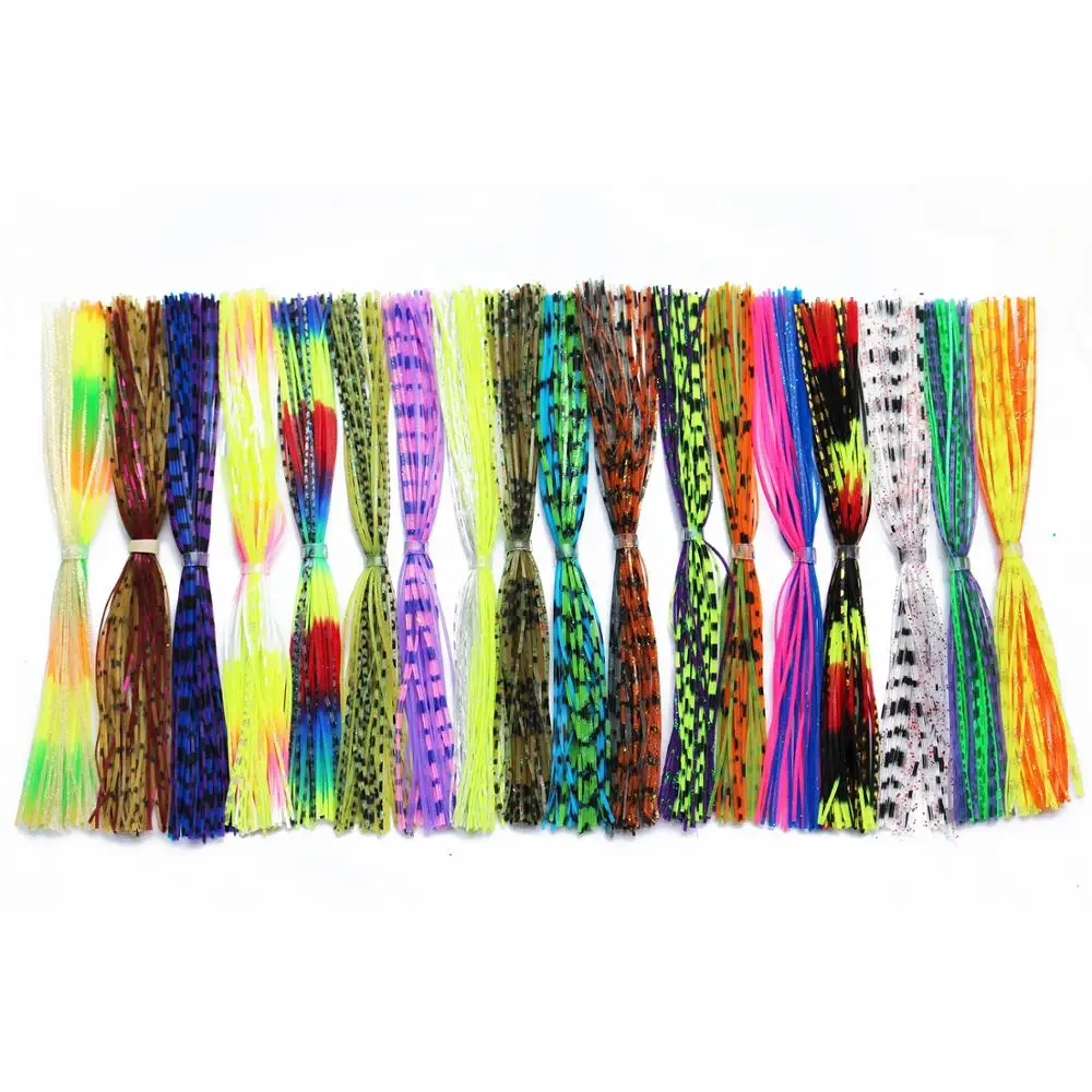 Tigofly 18 Пряди/упаковка 12 см двухцветные Силиконовые юбки ножки Спиннер приманка