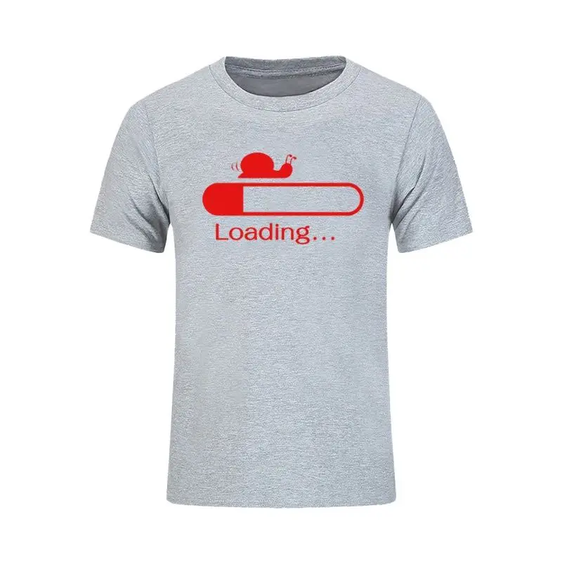 summer hot sale printing snail loading t shirt men short sleeve brand tee shirt more size and colors free shipping free global shipping