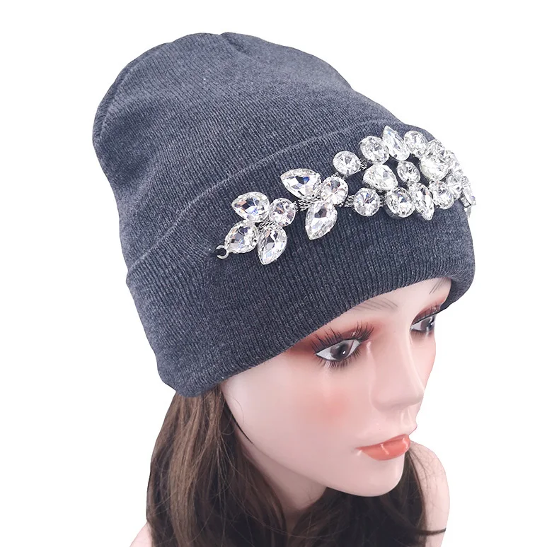 Зимние хлопковые регулируемые шапки для женщин женские винтажные вязаные