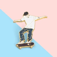 hip hop enamel pin skater boy brooches cool badges decorations on backpcak hat clothes gifts for women men jewelry custom