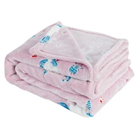 3 sizes flannel baby blanket swaddling newborn glow in the dark throw blanket pink unicorn cozy soft fleece blanket bedding