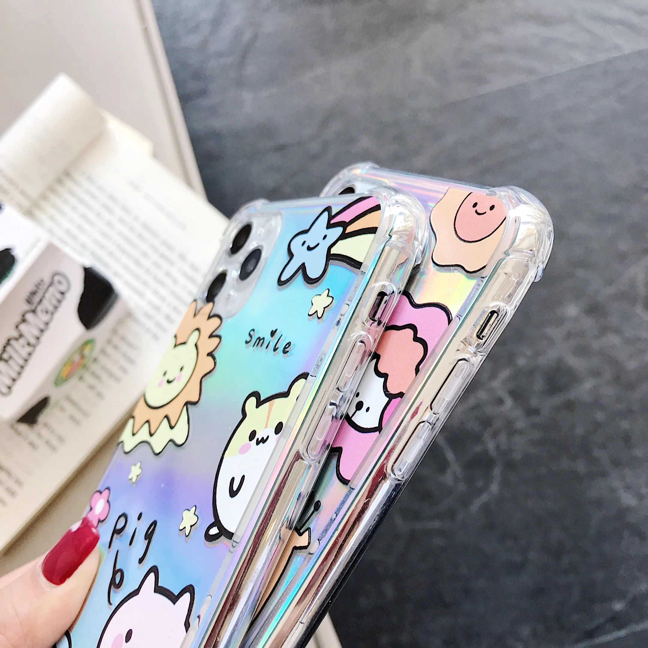 Глянцевый градиентный цветной чехол для iPhone X 8 7 6 6S Plus XR XS 11 Pro Max силиконовый