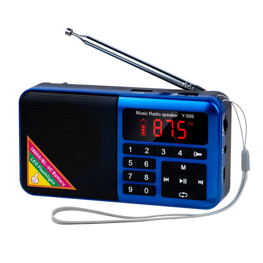 Портативное радио FM Mini Digital Raido с динамиком светодиодный экран FM-радио