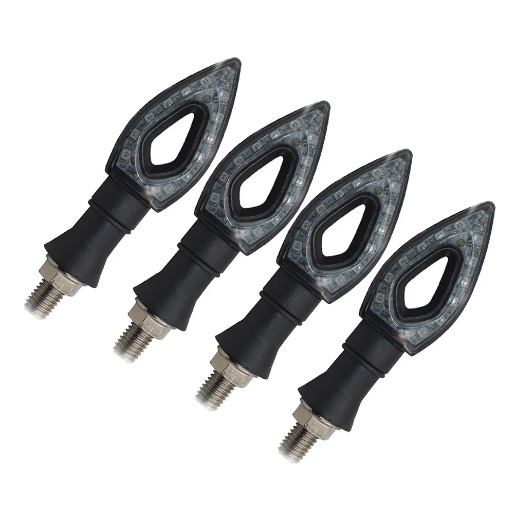 

12-LED Motorcycle Turn Signal ABS Amber Blinker Light Indicators Light Universal